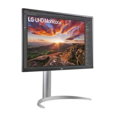 МОНИТОР 27" LG 27UP850K-W Silver-White с поворотом экрана (IPS, 3840x2160, 5 ms, 178°/178°, 400 cd/m, 1200:1, +2хHDMI