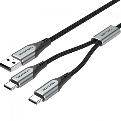 Кабель Vention USB-CM х 2/USB 2.0 AM - 1м. Vention CQOHF
