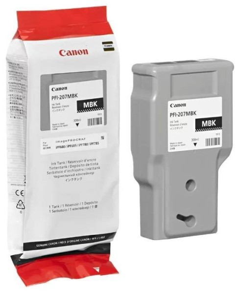 Картридж CANON PFI-207 MBK матовый черный,  300 мл