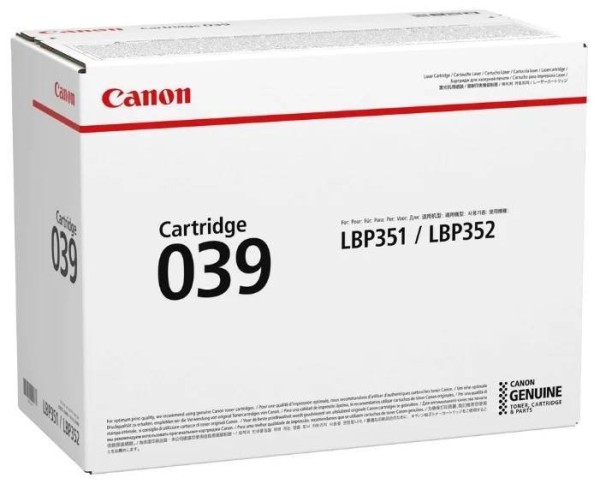 Картридж CANON 039 BK  11 000 стр
