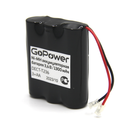 Аккумулятор для радиотелефонов GoPower T236 PC1 NI-MH 1300mAh (1/15/180) Аккумулятор для радиотелефонов GoPower T236 (00-00015312)