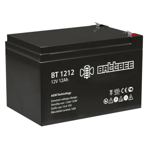 Аккумуляторная батарея Delta (Battbee BT) BT 1212 12В/12Ач, клемма F1 (151х98х95мм (101мм); кг; Срок службы 3лет; Гарант