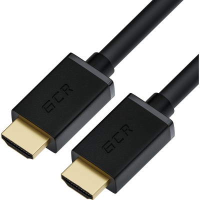 GCR Кабель 0.5m HDMI версия 1.4, черный, OD7.3mm, 30/30 AWG, позолоченные контакты, Ethernet 10.2 Гбит/с, 3D, 4K, GCR-HM410-0.5m, экран Greenconnect GCR-HM410-0.5m, 0.5 м