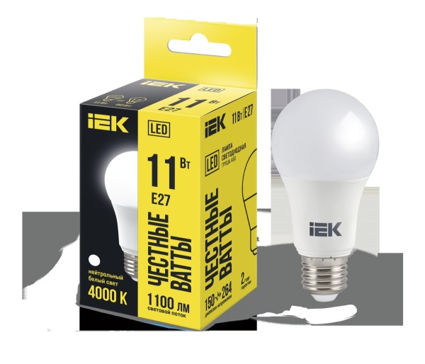 Лампа светодиодная IEK LLE-A60-11-230-40-E27