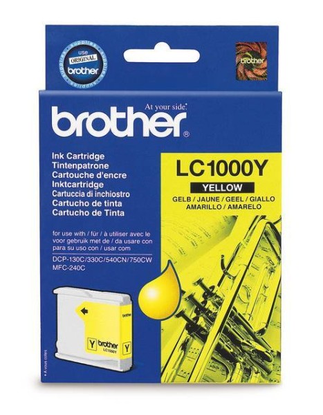 Картридж Brother LC1000Y DCP130C/330С, MFC-240C/5460CN/885CW/DCP350 Yellow, 400 pages (5%)