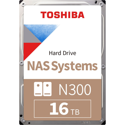 Жесткий диск Toshiba N300 NAS 16Tb (HDWG51GXZSTA)