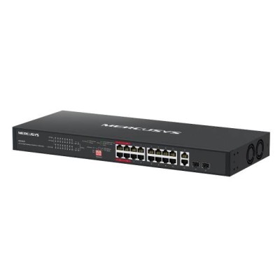 Mercusys MS120GP 20-портовый гигабитный монтируемый в стойку коммутатор с 16 портами PoE+