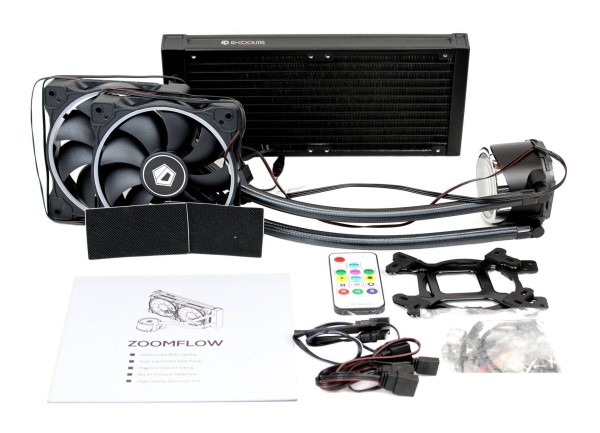 Комплект водяного охлаждения ID-Cooling ZOOMFLOW_240 (универсальный, 250W, 16.3-33.5 dB, 900-2000 rpm, 2x 120мм, (3+4) p