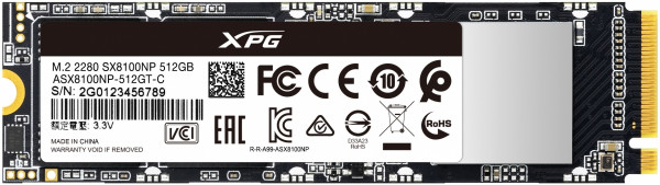 Твердотельный накопитель XPG SX8100 ASX8100NP-512GT-C