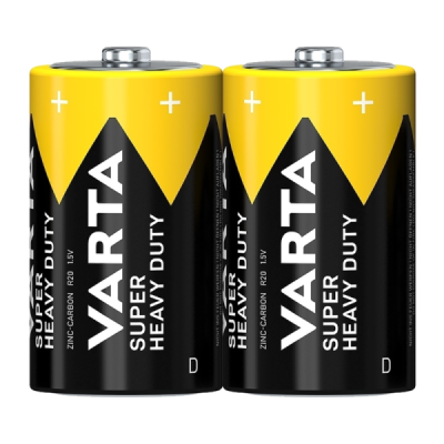 Батарейка Varta SUPERLIFE R20 D Shrink 2 Heavy Duty 1.5V (2020) (2/24/120) VARTA 02020101302