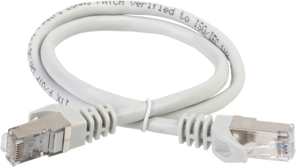 Коммутационный шнур (патч-корд), кат.5Е FTP, 1,5м, серый ITK RJ45(m) - RJ45(m) Cat. 5e F/UTP PVC 1.5м серый