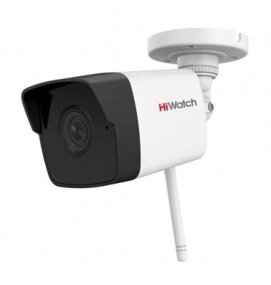 HiWatch DS-I250W(C)(4 mm) Уличная цилиндрическая IP-камера, 1920х1080, 2 Мп, CMOS, 25 кадр/с, до 30 м, Wi-Fi, IP66