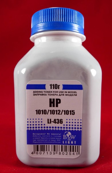 Тонер для картриджей Q2612A/Q2612X, FX-9/FX-10, CRG-703/706 (фл. 100г) B&W Light фас.Россия