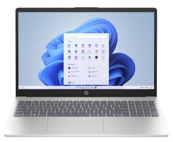 Ноутбук HP15 15-fd0131wm 15.6" FHD IPS, Intel Core i3-N305, 8Gb, 256Gb SSD, Win11 Home (ENG), серебристый*