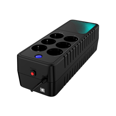 Резевный ИБП в плоском корпусе "Brick" CBR LGT-850H-6F-LDB