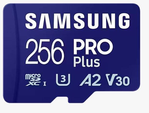 Флеш карта microSD 256GB SAMSUNG PRO PLUS microSDXC Class 10,  UHS-I, A2 V30 U3  (SD адаптер) 180MB/s