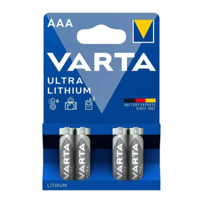Батарейка Varta ULTRA FR03 AAA BL4 Lithium 1.5V (6103) (4/40/200) VARTA 06103301404