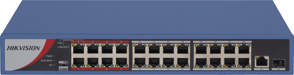 24 RJ45 100M PoE с грозозащитой 6кВ, 1-8 порты с высоким приоритетом Hikvision DS-3E0326P-E(B)