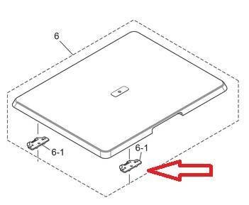 Петля крышки стекла оригинала BROTHER HL-L2380/DCP-L2500/2520/2560 (LX5183004)