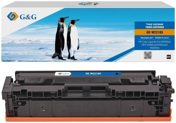 Картридж G&G, аналог HP W2210X/207X черный 3,15k с чипом