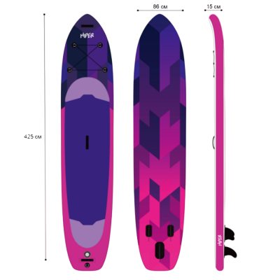 САП доска Hiper SUPB-0154 (425) Сапборд HIPER CRYSTAL SUPB-0154