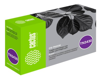 Картридж лазерный Cactus CS-TN3430 TN-3430 черный (3000стр.) для Brother HL L5000/5100/5200/6250/630