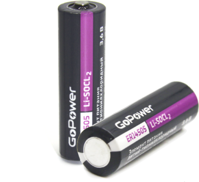Батарейка GoPower 14505 PC1 Li-SOCl2 3.6V без выводов (1/10/500) GoPower 14505 PC1 Li-SOCl2 3.6V без выводов