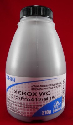 Тонер XEROX WC 312/Pro 412/M15 (фл. 210г) B&W Standart фас.Россия