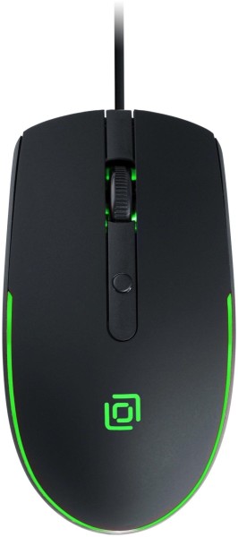 Мышь Oklick 100M черный оптическая 1600dpi USB для ноутбука 4but (1909417) Oklick 1909417