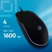 Мышь Oklick 100M черный оптическая 1600dpi USB для ноутбука 4but (1909417) Oklick 1909417