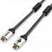 Кабель HDMI 15 м (HIGH speed, Metal gold, в чулке, в пакете) ATcom HDMI (m) - HDMI (m) 15 м