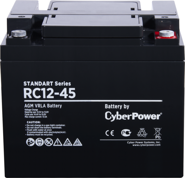 Аккумуляторная батарея SS CyberPower RC 12-45 / 12 В 50 Ач Батарея аккумуляторная для ИБП CyberPower Standart series RС 12-45