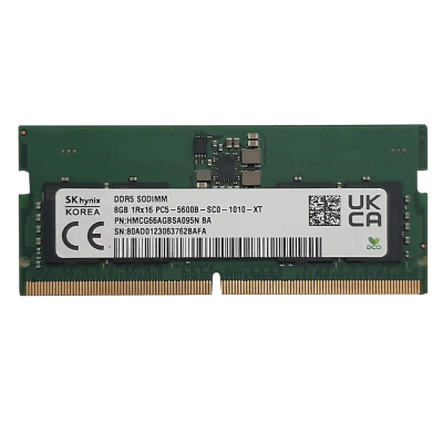 Память оперативная Hynix 8Gb DDR5 SODIMM 1Rx16 PC5-5600B-SCO-1010-XT (HMCG66AGBSA095N)