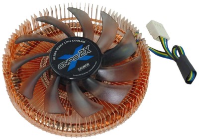Кулер CPU ZALMAN CNPS2X (универсальный, 120W, 17-23 dB, 1500-2600 rpm, 80мм, 4pin, низкопрофильный, медь) RTL 