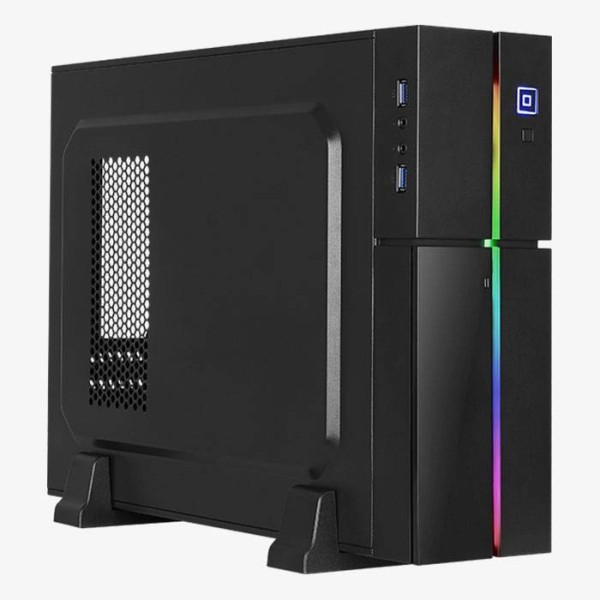 Корпус Aerocool Playa Slim Black Slim Tower(mATX/mini-ITX , без БП, Steel, Plastic,1x80mm FAN RGB) (4718009152175)