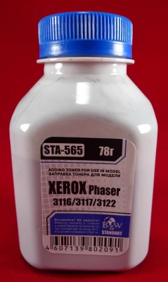 Тонер XEROX Phaser 3117/3116/3122/PE 114 (фл. 78г) B&W Standart фас.Россия