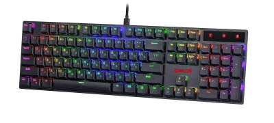 Redragon Механическая клавиатура Apas RU,RGB,черн,тонкая,104кн