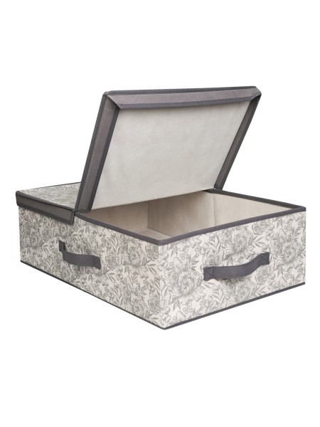 Короб для хранения Короб стеллажный Grey Flower 58х40х18