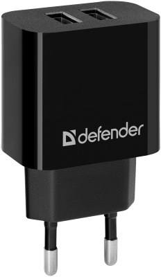 Defender Сетевой адаптер UPC-21 2xUSB,5V/2.1А кабель microUSB Defender 83581
