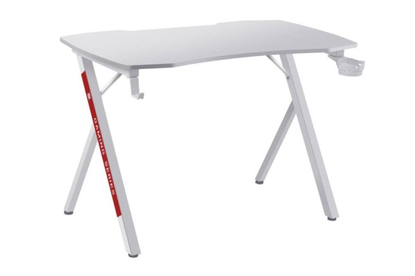 Defender Игровой компьютерный стол Chrono подвес кружк+гарн,белый,МДФ