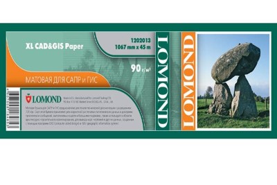 Бумага LOMOND для САПР и ГИС, матовая  914мм х 90м  90 г/м2  втулка 2"/50,8мм
