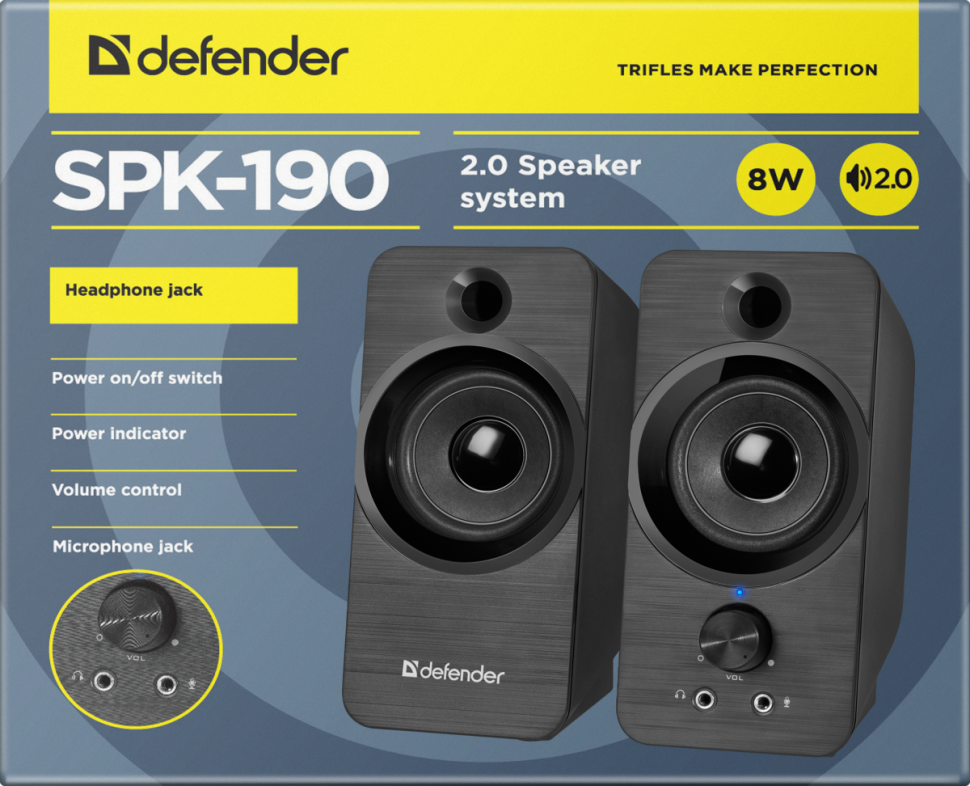 Defender spk 190. Акустика Defender SPK-190. Defender SPK-190 Black. Колонки Дефендер 2.0 SPK -190 8вт USB Black 65190. Акустика Defender SPK-190 (65190).