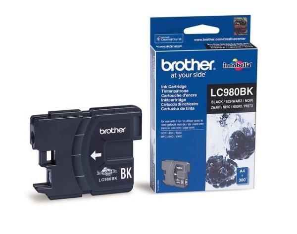 Картридж Brother LC980BK DCP-145C/165/195C/375CW, MFC-250C/290C черный (Black), 300 стр. (5% зап.)