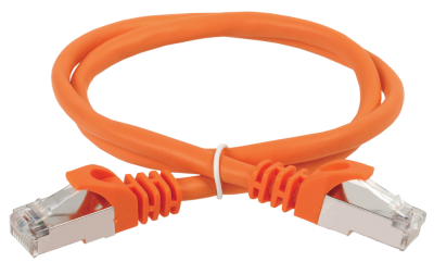 ITK Коммутационный шнур (патч-корд), кат.5Е FTP, 1м, оранжевый ITK PC07-C5EF-1M
