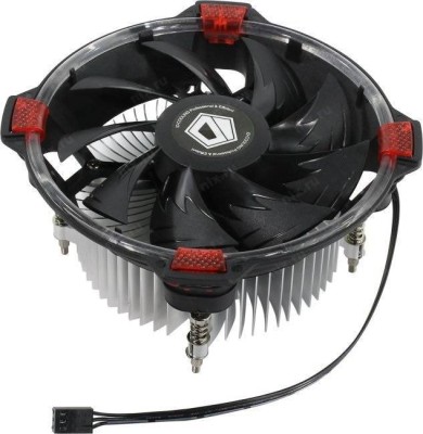Кулер CPU ID-Cooling DK-03_HALO-I-R (1150/1151/1155, 100W, 26.4 dB, 1600 rpm, 120мм, 3pin, красная подсветка, низкопрофи