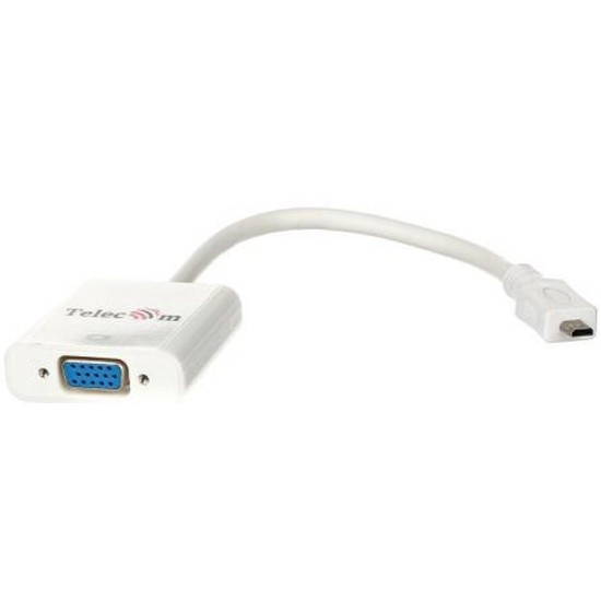 Кабель-переходник Micro HDMI M=>VGA F 0.15m, TELECOM