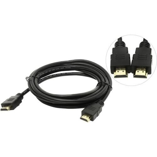 Кабель HDMI to HDMI (19M -19M) ver.1.4b, 3м, с позолоченными контактами, TELECOM.