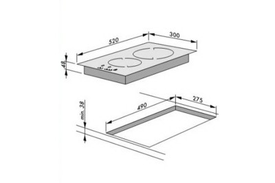 Встраиваемая варочная панель Встраиваемая электрическая панель HANSA BHCS 38120030