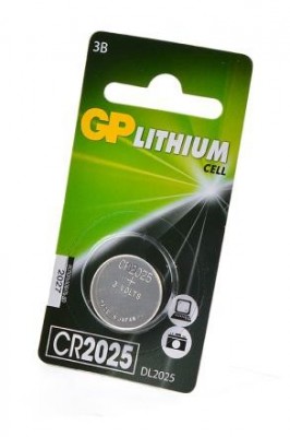 Литиевая дисковая батарейка GP Lithium CR2025 - 1 шт. в блистере GP 4891199003714