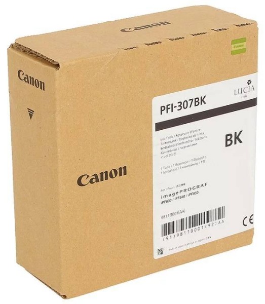 Картридж CANON PFI-307 BK черный,  330 мл
